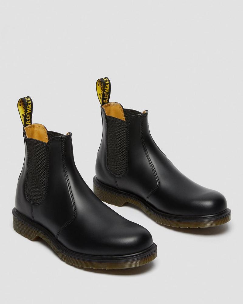 Botines Chelsea Dr Martens 2976 Smooth Cuero Hombre Negros | MX 318UZG